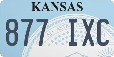 KS license plate 877IXC