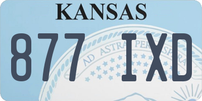 KS license plate 877IXD