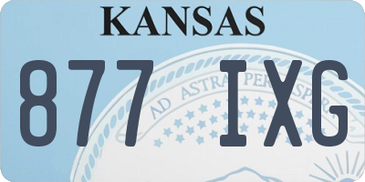 KS license plate 877IXG