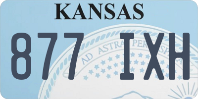 KS license plate 877IXH