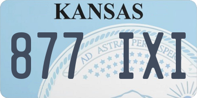 KS license plate 877IXI