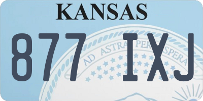 KS license plate 877IXJ