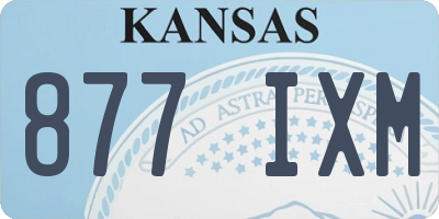 KS license plate 877IXM