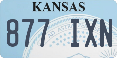 KS license plate 877IXN