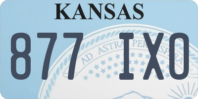 KS license plate 877IXO
