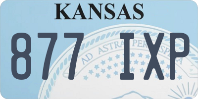 KS license plate 877IXP