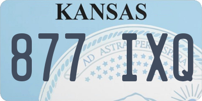 KS license plate 877IXQ