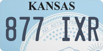 KS license plate 877IXR