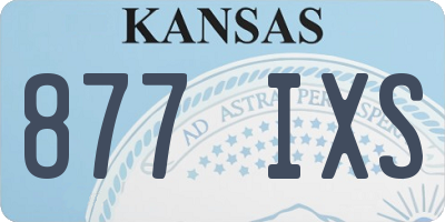 KS license plate 877IXS