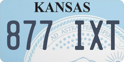 KS license plate 877IXT