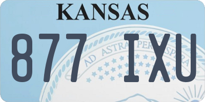 KS license plate 877IXU