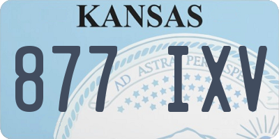 KS license plate 877IXV