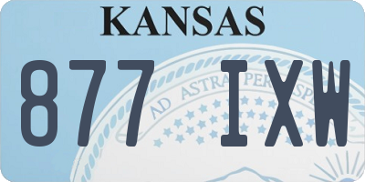 KS license plate 877IXW