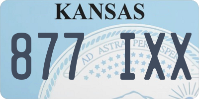 KS license plate 877IXX