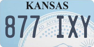 KS license plate 877IXY