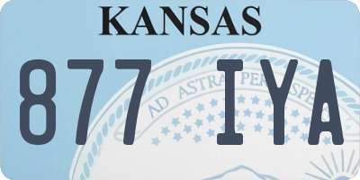 KS license plate 877IYA