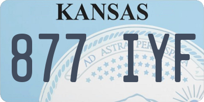 KS license plate 877IYF