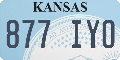 KS license plate 877IYO