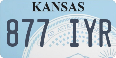 KS license plate 877IYR