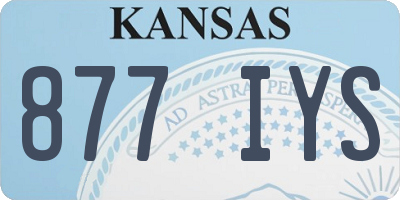 KS license plate 877IYS