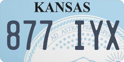 KS license plate 877IYX