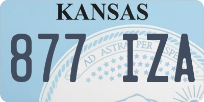 KS license plate 877IZA
