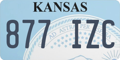 KS license plate 877IZC