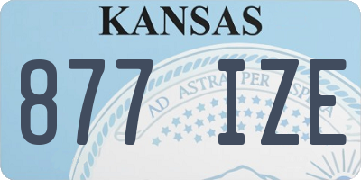 KS license plate 877IZE