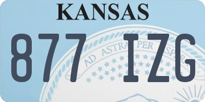 KS license plate 877IZG