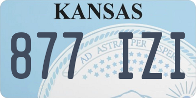 KS license plate 877IZI