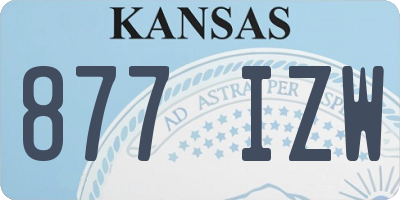 KS license plate 877IZW