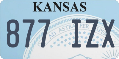 KS license plate 877IZX