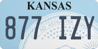 KS license plate 877IZY