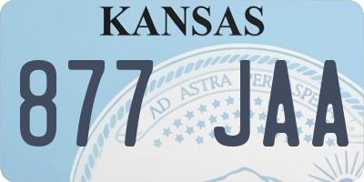 KS license plate 877JAA