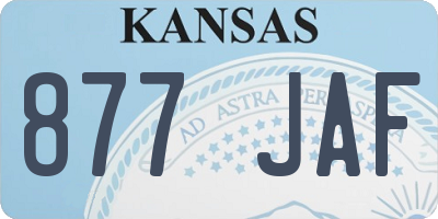 KS license plate 877JAF