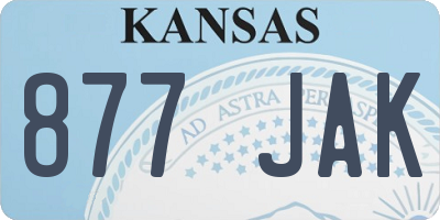 KS license plate 877JAK