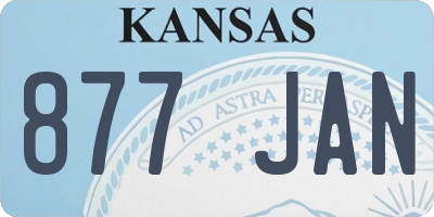KS license plate 877JAN