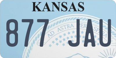 KS license plate 877JAU