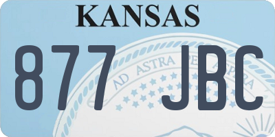 KS license plate 877JBC