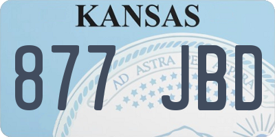 KS license plate 877JBD