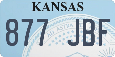 KS license plate 877JBF