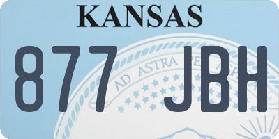 KS license plate 877JBH