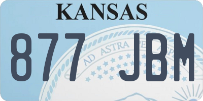 KS license plate 877JBM