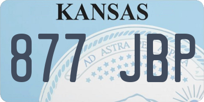 KS license plate 877JBP