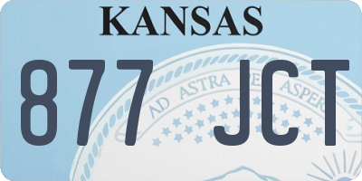 KS license plate 877JCT