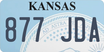 KS license plate 877JDA