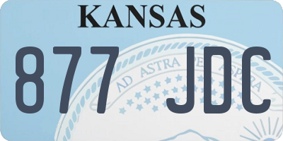 KS license plate 877JDC