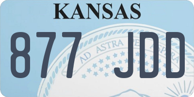 KS license plate 877JDD