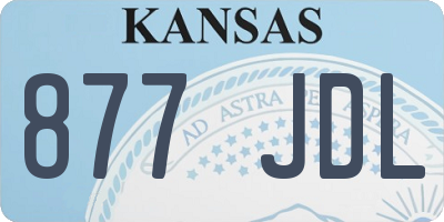 KS license plate 877JDL