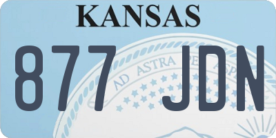 KS license plate 877JDN